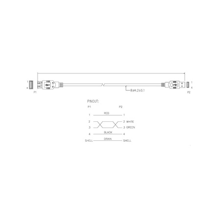 KABEL USB 2.0 PRZEDŁUŻACZ Amęski-Ażeński 3M ART oem