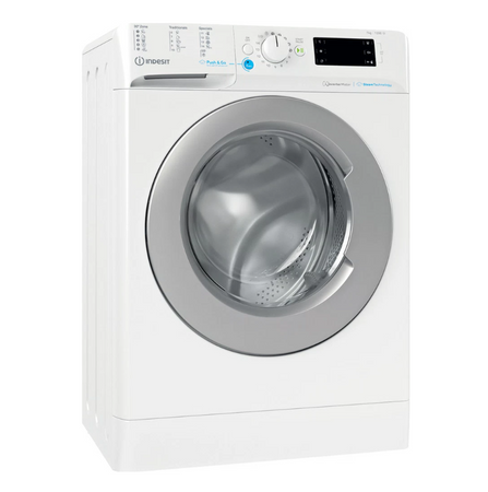 INDESIT Washing machine BWSE 71295X WSV EU Energy efficiency class B Front loading Washing capacity 7 kg 1200 RPM Depth 43.5 cm Width 59.5 cm Display Large digit White