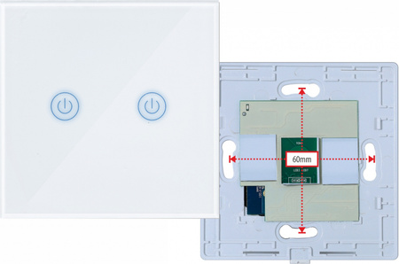 SMART WYŁĄCZNIK ŚWIATŁA ZIGBEE 3.0 podwójny biały ART oem
