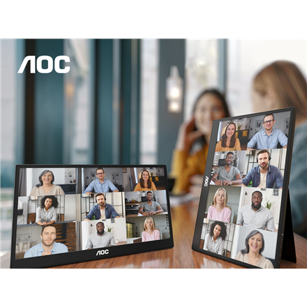 AOC 16T3EA | 16 " | IPS | FHD | 16:9 | 60 Hz | 4 ms | 1920 x 1080 pixels | 250 cd/m² | Black