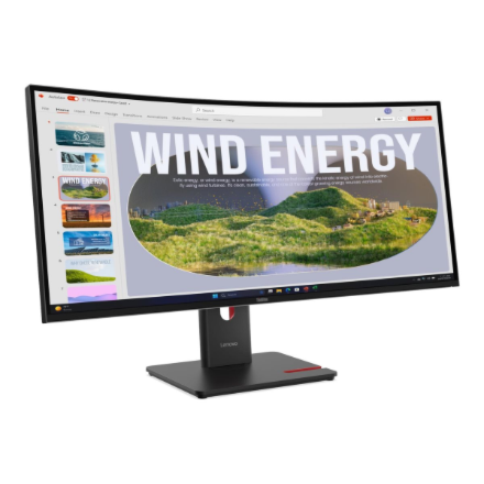 Lenovo ThinkVision | T34WD-40 | 34 " | VA | 21:9 | 120 Hz | 4 ms | 3440 x 1440 pixels | 300 cd/m² | HDMI ports quantity 1 | Eclipse black | Warranty 36 month(s)