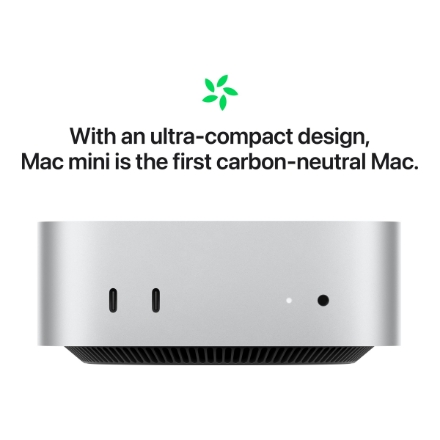Apple Mac | Mini | Desktop | Apple M4 | Internal memory 16 GB | Solid-state drive capacity 512 GB | No Optical Drive | Keyboard language No keyboard | macOS
