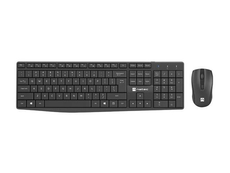 Zestaw bezprzewodowy klawiatura i mysz Natec Squid czarny