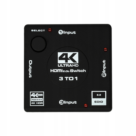 SWITCH 3x1 HDMI 2.0 PRZEŁĄCZNIK ROZDZIELACZ 4K60HZ