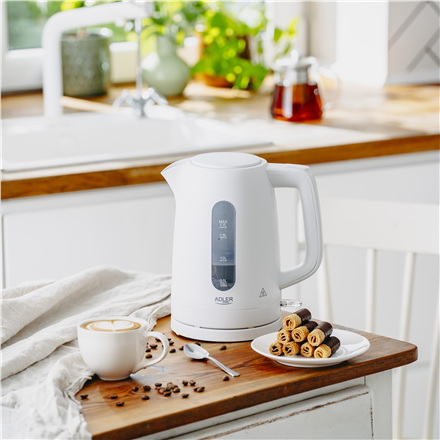 Adler Kettle | AD 1379w | Electric | 2200 W | 1.7 L | Polypropylene | 360° rotational base | White