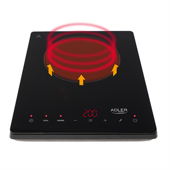 Adler Hob AD 6513 Number of burners/cooking zones 1 LCD Display Black Induction