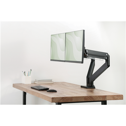 Digitus Desk Mount | DA-90427 | Adjustable Height, Rotate, Tilt, Swivel | 15-35 " | Maximum weight (capacity) 2x15 kg | Black