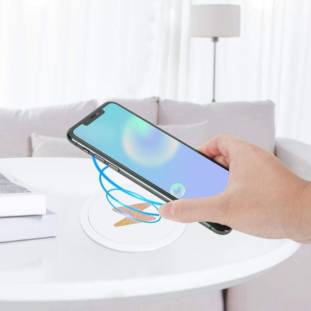 ŁADOWARKA INDUKCYJNA BIURKOWA CHOWANA + HUB 2xUSB