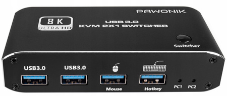 KONSOLA KVM HDMI 2.1 Przełącznik Switch 4K120Hz 8K