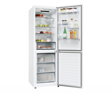 Candy Refrigerator | ECN2CQTEW186 | Energy efficiency class E | Free standing | Combi | Height 185 cm | No Frost system | Fridge net capacity 235 L | Freezer net capacity 120 L | 38 dB | White