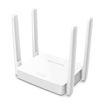Mercusys Dual-Band Router AC10 802.11ac, 300+867 Mbit/s, 10/100 Mbit/s, Ethernet LAN (RJ-45) ports 2, Antenna type 4xFixed, White