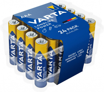 BATERIE ALKALICZNE VARTA R3 (AAA) LONGLIFE POWER 24szt PREMIUM BOX