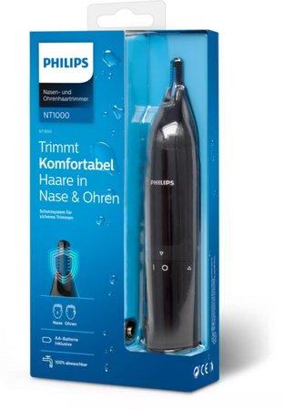 Philips Nose and Ear Trimmer NT1650/16 Nose Hair Trimmer Wet & Dry Black