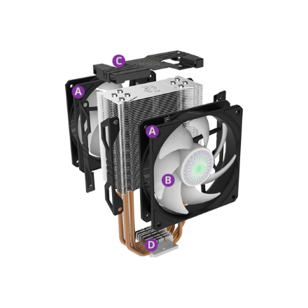 Cooler Master Hyper 212 LED Turbo ARGB Silver/Black CPU Air Cooler