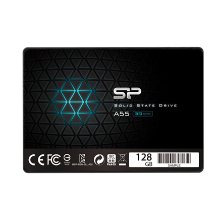 Silicon Power A55 128 GB SSD form factor 2.5" SSD interface SATA Write speed 420 MB/s Read speed 550 MB/s