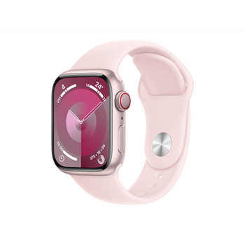 Apple Watch Series 9 GPS + Cellular 41mm Pink Aluminium Case with Light Pink Sport Band - S/M Apple