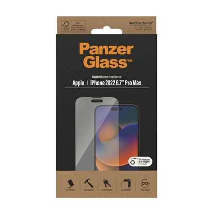PanzerGlass Screen protector Apple iPhone 14 Pro Max Glass Transparent Classic Fit