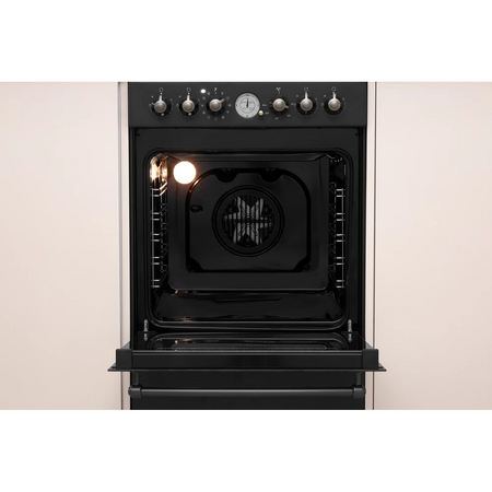 INDESIT Cooker IS5G8MHA/E Hob type Gas Oven type Electric Black Width 50 cm Grilling 60 L Depth 60 cm