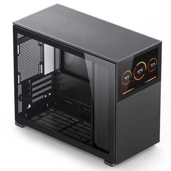Jonsbo D31 Screen Micro-ATX Case, Tempered Glass - black