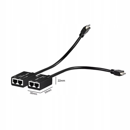 KABEL KONWERTER HDMI na LAN PO SKRĘTCE RJ45 30M