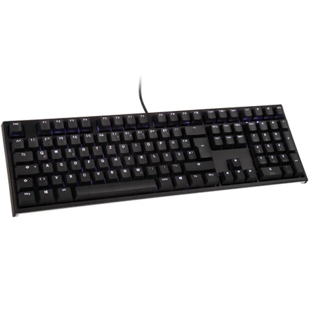 Ducky One 2 Backlit PBT Gaming Keyboard, MX Blue, White LED - Black