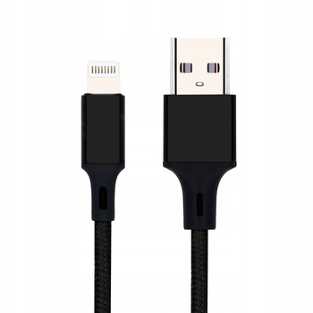 WZMOCNIONY KABEL USB LIGHTNING IPHONE NYLON 2,4A