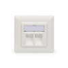 Digitus | Wallplate for Keystone Modules, German type, middle plate 50x50 mm, frame 80x80 mm | DN-93801-1