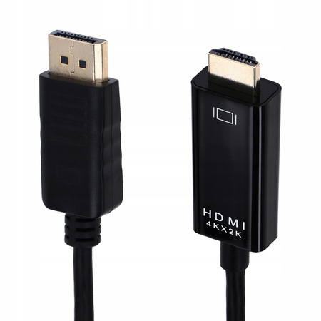 Kabel DISPLAY PORT do HDMI 1,8M DP DisplayPort 4K