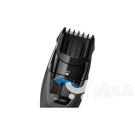 Panasonic Beard Trimmer ER-GB43-K503 Operating time (max) 50 min, Number of length steps 19, Step precise 0.5 mm, Black, Cordless
