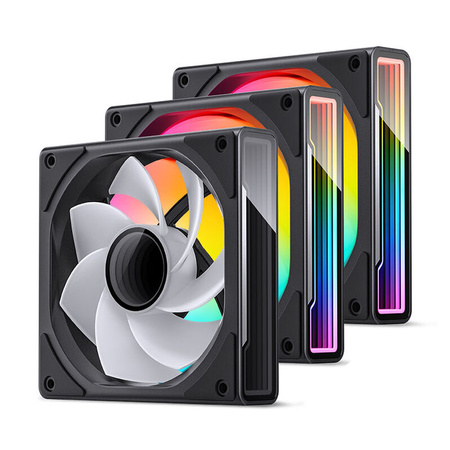 Jonsbo ZK-120BR ARGB Reverse Blade PWM Lüfter, 120mm, 3er-Pack - schwarz
