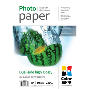 ColorWay High Glossy dual-side Photo Paper A4 220 g/m²