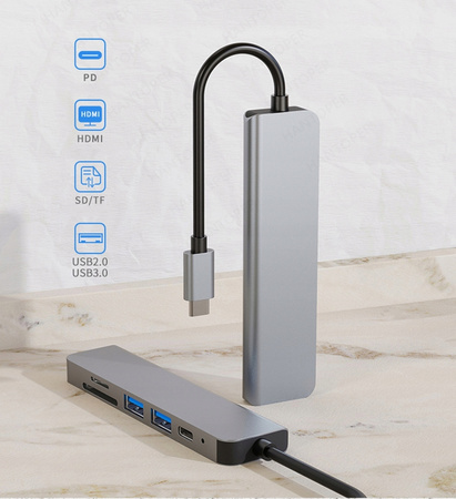 ADAPTER 6w1 USB-C Thunderbolt 3 HDMI 4K MacBook M1