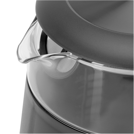 Adler Kettle with LED Display | AD 1305 | Electric | 2200 W | 1.7 L | Plastic | 360° rotational base | Grey