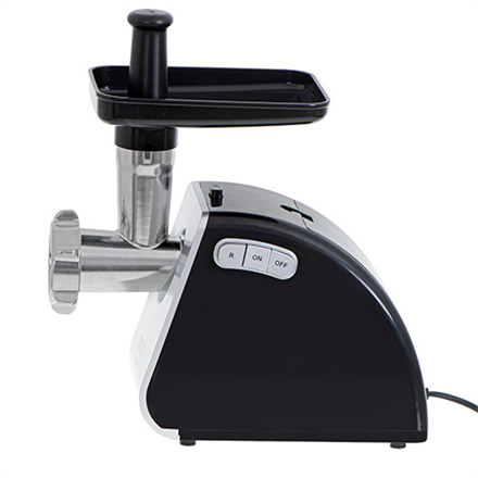 Camry Meat mincer CR 4812 Silver/Black 1600 W Number of speeds 2 Throughput (kg/min) 2 Gullet; 3 strainers; Kebble tip; Pusher; Tray