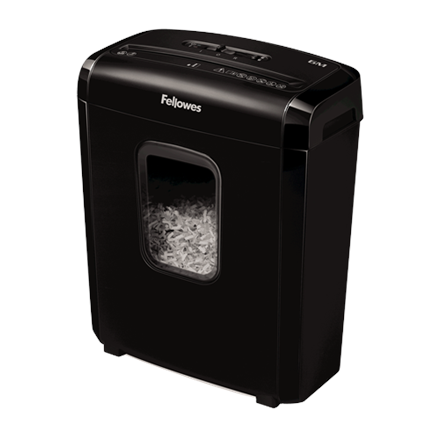 Fellowes Powershred 6M Black 13 L Credit cards shredding Mini-Cut Shredder Paper handling standard/output 6 sheets per pass Warranty 24 month(s)