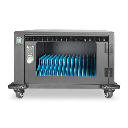 SALE OUT. Digitus Charging trolley, 16 charge bases, 14", black 384 x 550 x 375 mm, electr. lock, incl. USB, fan | Digitus | Black | USED, SCRATCHES ON CORNERS