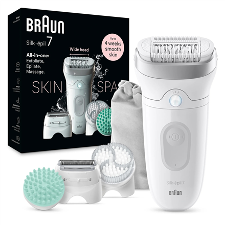 Braun | Epilator | Silk-épil SE7-081 | Operating time (max) 40 min | Number of power levels 1 | Wet & Dry | White