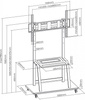 MOBILNY STOJAK+UCHWYT DO TV 37-100" 150KG S-13 ART Vesa 800x600 HEAVY DUTY