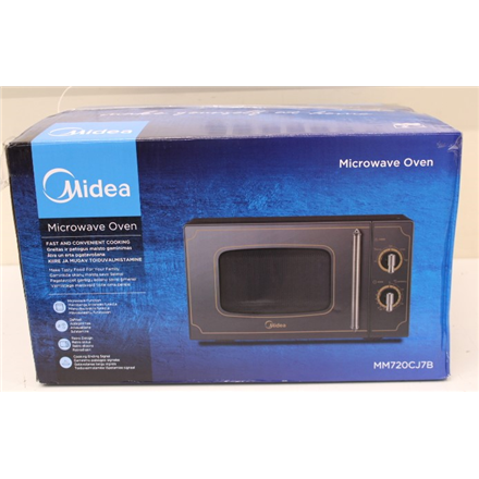 SALE OUT. Midea MM720CJ7B Microwave oven, 700 W, 20 L, Black | Midea | Microwave oven | MM720CJ7B | Free standing | 700 W | Black | DAMAGED PACKAGING, DEMO