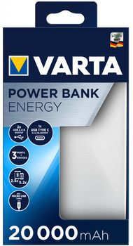 Varta Powerbank Energy 20000mAh 74Wh 15W + charging cable