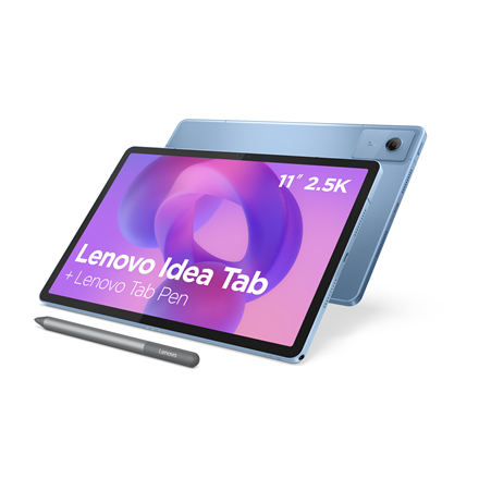 Lenovo Tab (without power adapter) | Idea Tab | 11 " | Polar Blue | IPS | 2560 x 1600 pixels | MediaTek | Dimensity 6300 | 8 GB | Soldered LPDDR4x | 128 GB | 5G | Wi-Fi | Front camera | 5 MP | Rear camera | 8 MP | Bluetooth | 5.2 | Android | 15 (OS upgrad