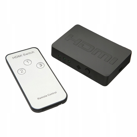 SWITCH 3x HDMI PRZEŁĄCZNIK ROZDZIELACZ + PILOT