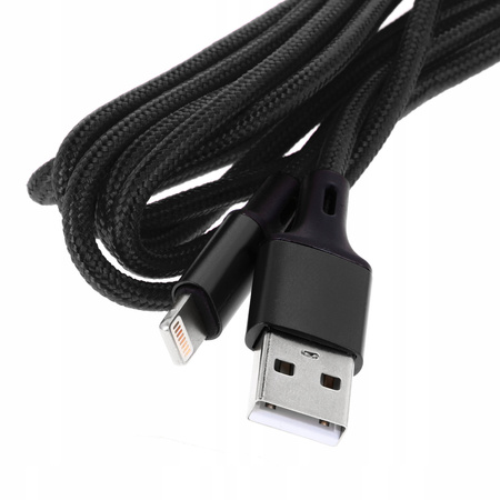 WZMOCNIONY KABEL USB LIGHTNING IPHONE NYLON 2M