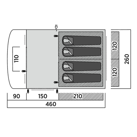Easy Camp Tent | Skarvan 4 | 4 person(s) | Blue