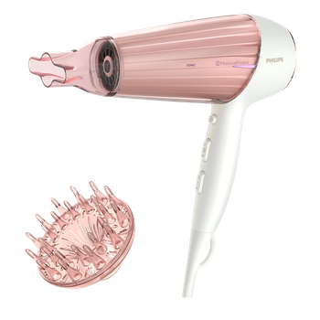 Philips | Hair Dryer | HP8281/00 | 2300 W | Number of temperature settings 6 | Ionic function | Diffuser nozzle | Pearl White/Pink Golden