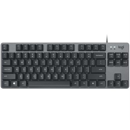 Logitech Keyboard K835 TKL MECHANICAL TTC Blue [DE] Grafit TTC Blue, Klickresonanz