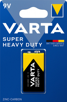 BATERIA CYNKOWA VARTA  9V SUPER HEAVY DUTY 1szt
