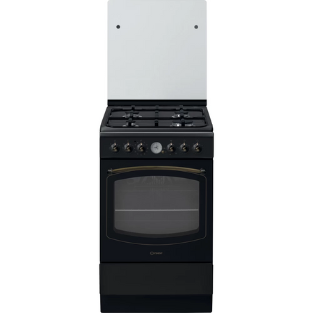 INDESIT Cooker IS5G8MHA/E Hob type Gas Oven type Electric Black Width 50 cm Grilling 60 L Depth 60 cm