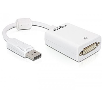 Delock Adapter DisplayPort (DP) auf DVI St/Bu whit