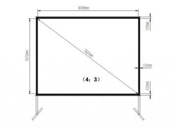 EKRAN RĘCZNY ROZKŁADANY 300"  600x400cm FF-300 4:3 ART FastFold